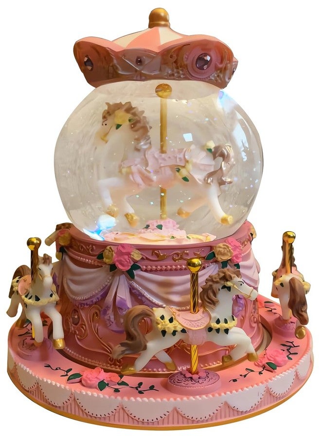 SINGEEK You are My Sunshine Music Box Carousel Horse Color Lights Unicorn Musical Snow Globe for Girls and Women Sister Daughter Mom Birthday Anniversary Valentine - Image 1